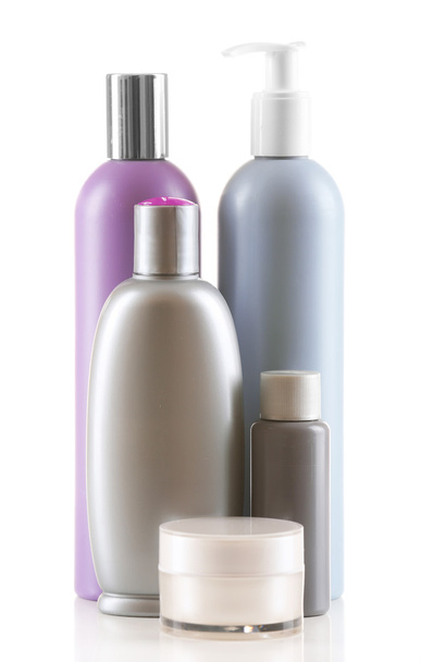 Cosmetic bottles isolated on white background - Foto, Imagem
