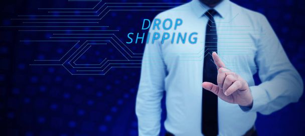Ручний писемний знак Drop Shipping, Word Написано для відправки товарів від виробника безпосередньо клієнту замість продавця
 - Фото, зображення