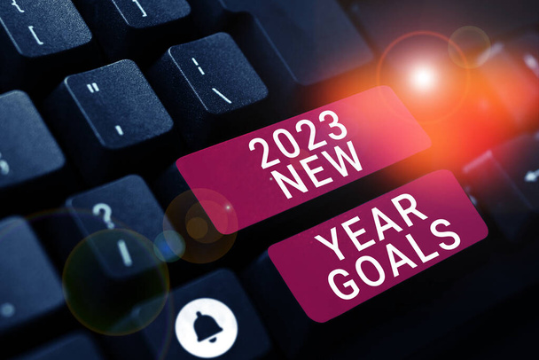 Τίτλος κειμένου που παρουσιάζει 2023 Νέους Στόχους, Word for Resolutions for 365 days coming soon Κίνητρο για αλλαγή - Φωτογραφία, εικόνα
