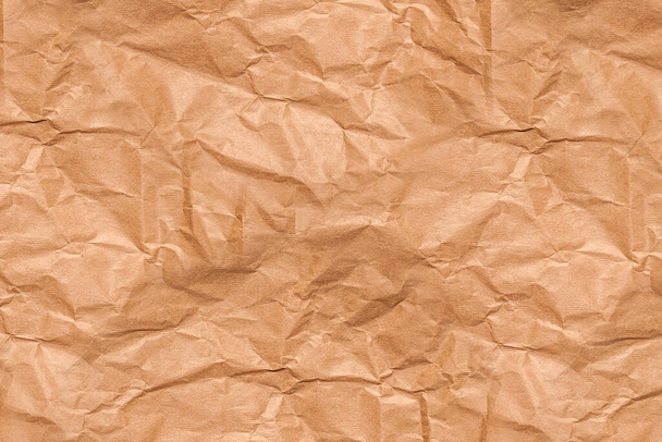 textuur van oud geel verfrommeld papier - Foto, afbeelding