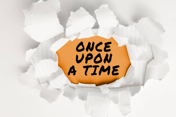 Szöveg megjelenítése Once Upon A Time, Üzleti áttekintés mesélés történet Mesetörténet Történelmi esemény Regény - Fotó, kép