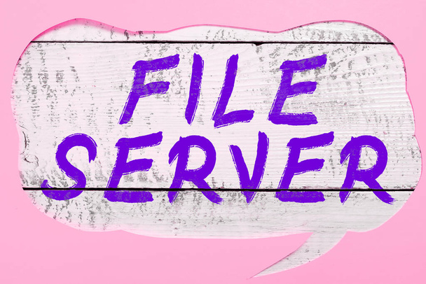Kézírás szöveg File Server, Üzleti koncepció eszköz, amely szabályozza a hozzáférést a külön tárolt adatok - Fotó, kép