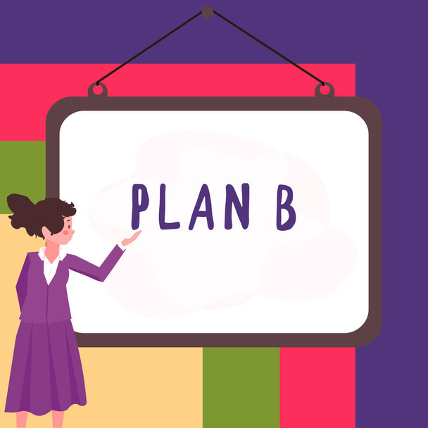 Ručně psané znamení plán B, obchodní koncept ty Zálohování plán nebo strategie podrobný návrh pro něco udělat - Fotografie, Obrázek