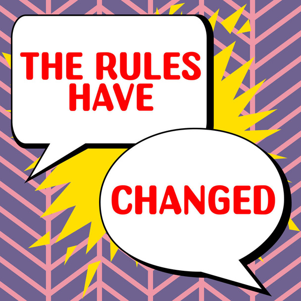 Правила изменились, бизнес-обзор соглашения или политика имеет новый набор команд - Фото, изображение