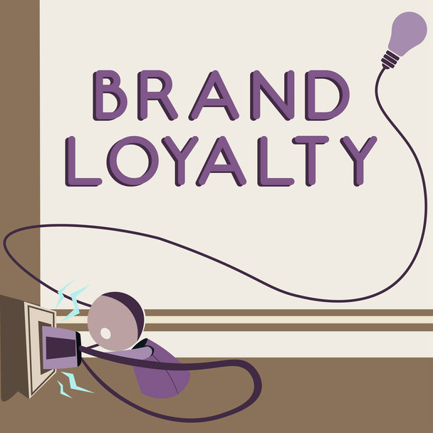 Texte inspirant Brand Loyalty, Business overview Répéter l'achat Ambassadeur Patronage Favori Trusted - Photo, image