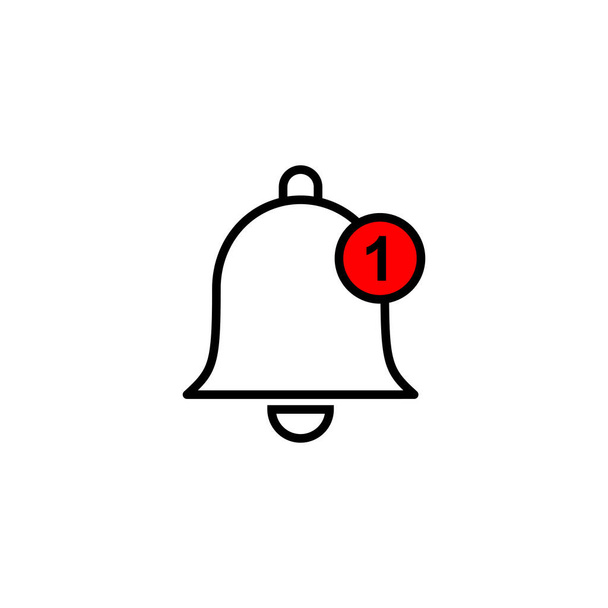 Ikona zvonku. Oznamovací značka a symbol pro návrh webových stránek - Vektor, obrázek
