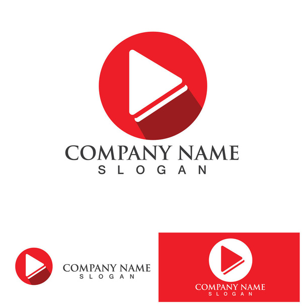 Speel film Video Camera & Film Strip Speel Film Cinema Entertainment Stock Vector pictogram logo ontwerp - Vector, afbeelding