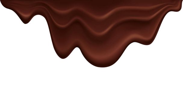 éclaboussures de sang taches goutte composition réaliste avec du liquide brun sur fond blanc illustration vectorielle - Vecteur, image