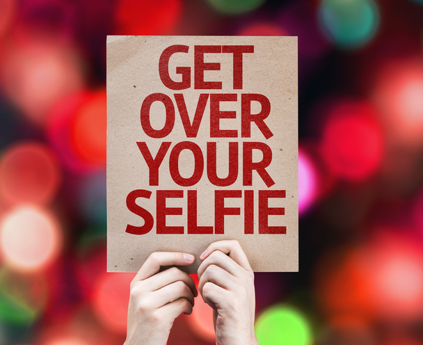Get Over Your Selfie kartı - Fotoğraf, Görsel