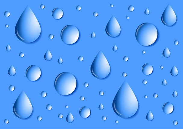 Vector de gotas de agua vívida realista - Vector, Imagen