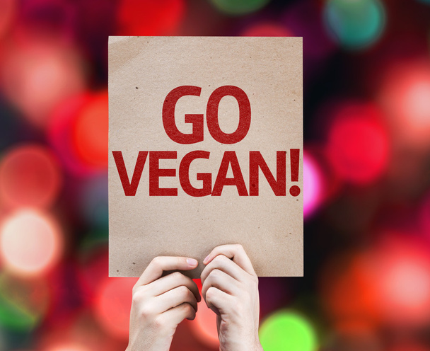 Go Vegan card - Photo, Image