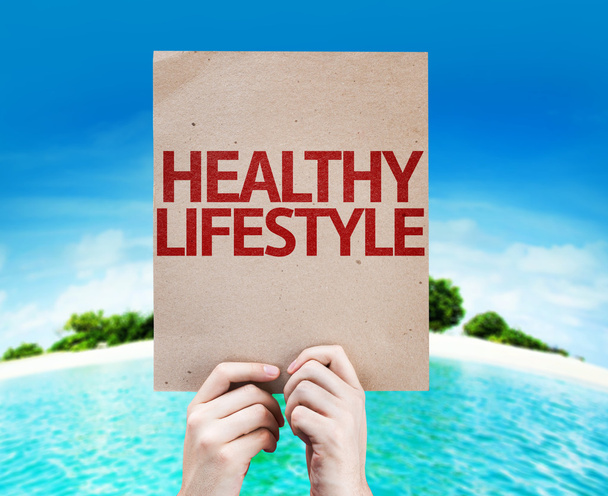 sağlıklı yaşam tarzı kartı - Fotoğraf, Görsel