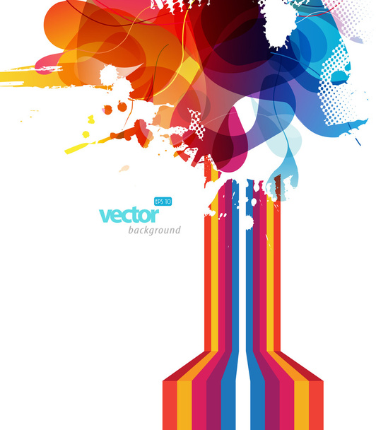 Abstract colorful splash illustration. - Vector, Imagen