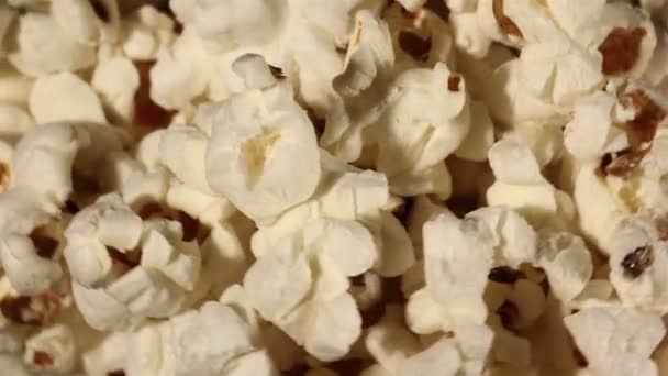 Popcorn in rotation. Macro - Video, Çekim