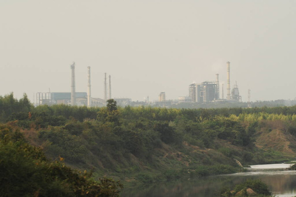 Luchtfoto van Factory in India - Foto, afbeelding