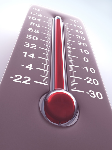 Thermometer turning red - Zdjęcie, obraz