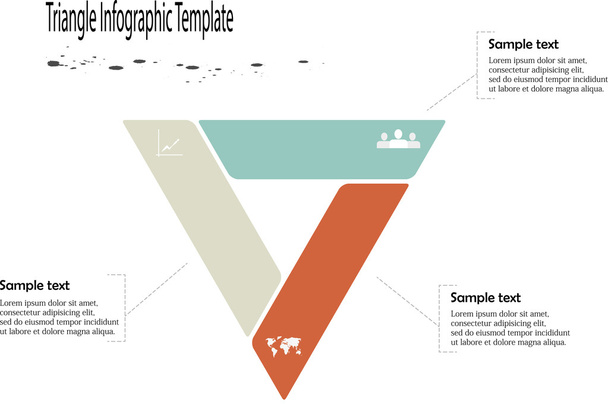 Infographic s tvarem trojúhelník - Vektor, obrázek