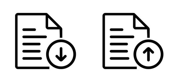 document upload and download icon - Vector, Image