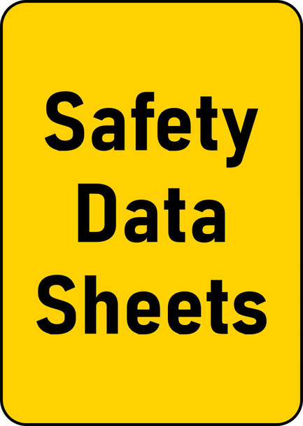 Hojas de datos de seguridad sobre fondo blanco - Vector, imagen