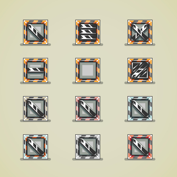 Cajas de hierro para juegos
 - Vector, Imagen