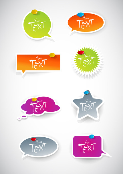 Set of colored stickers. - Vector, Image