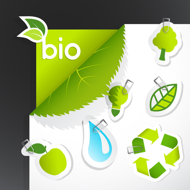 Set of ecology icons. Vector art - Вектор,изображение