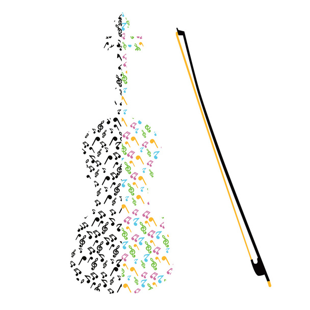neobvyklé housle - Vektor, obrázek