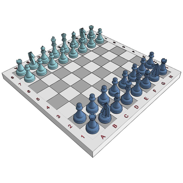 Premium Vector  Set of chess pieces flet style vector