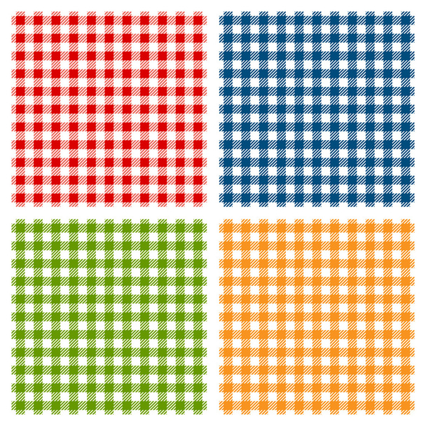 Geruite tafellaken naadloze patroon - Vector, afbeelding