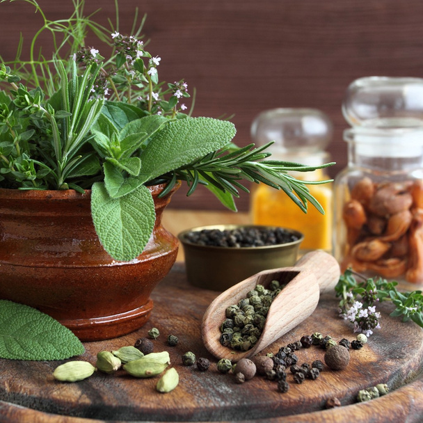Herbs and spices - Fotoğraf, Görsel