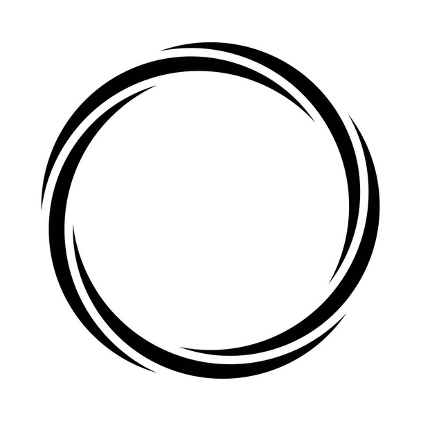 Circle ligne ronde, circulaire logo vectoriel vitesse abstrait annulaire numérique - Vecteur, image