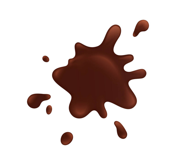 macchie di sangue gocciola macchie composizione realistica con liquido marrone su sfondo bianco vettoriale illustrazione - Vettoriali, immagini