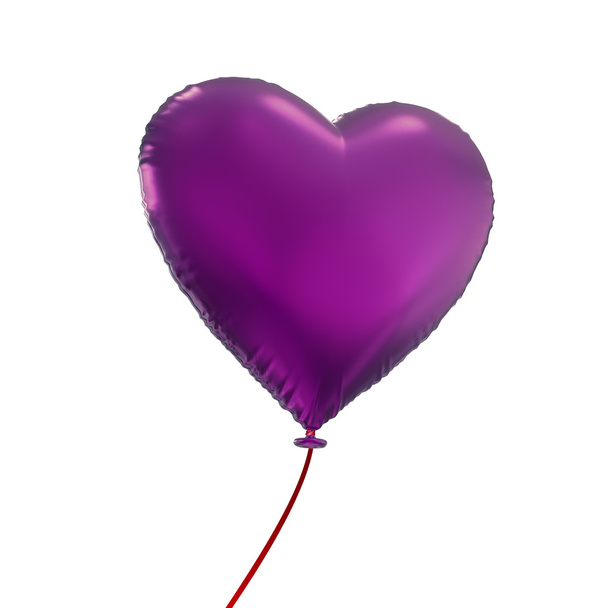 Colorful 3d heart balloon - Φωτογραφία, εικόνα