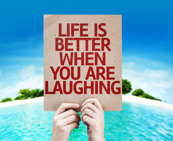 La vita è migliore quando stai ridendo carta
 - Foto, immagini