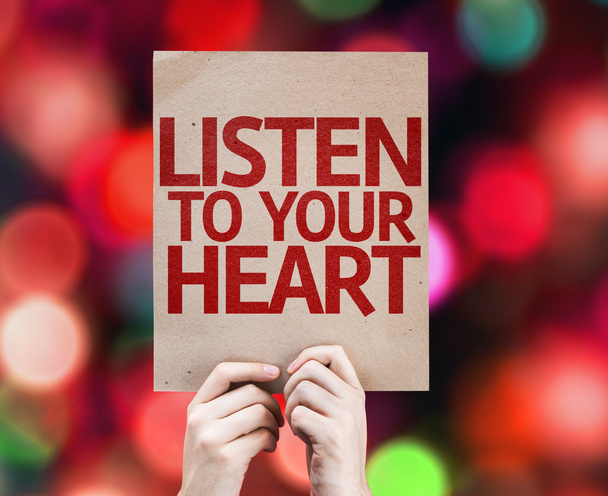 Listen To Your Heart card - Photo, Image