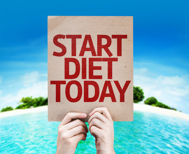 Başlangıç bugün diyet kartı - Fotoğraf, Görsel