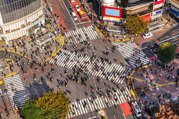 Shibuya Crossing, Tokyo, Japan. - Foto, afbeelding
