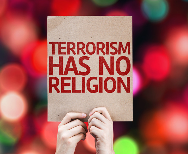 Terrorism Has No Religion card - Photo, Image