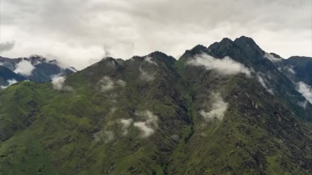 Clouds hyperlapse timelapse Himalaya mountains view scenic 4k, India, Uttarakhand - Footage, Video