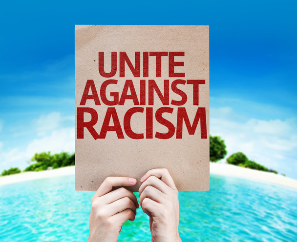 Unite Against Racism card - Photo, Image
