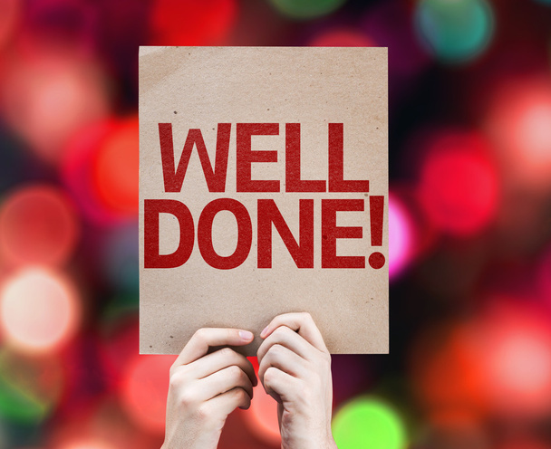 Well Done! card - Foto, afbeelding