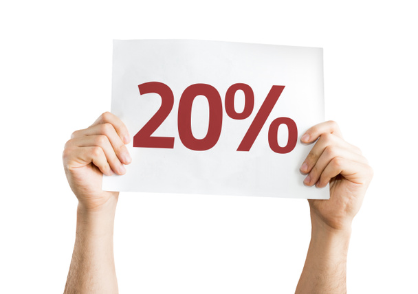 Cartão de 20%
 - Foto, Imagem