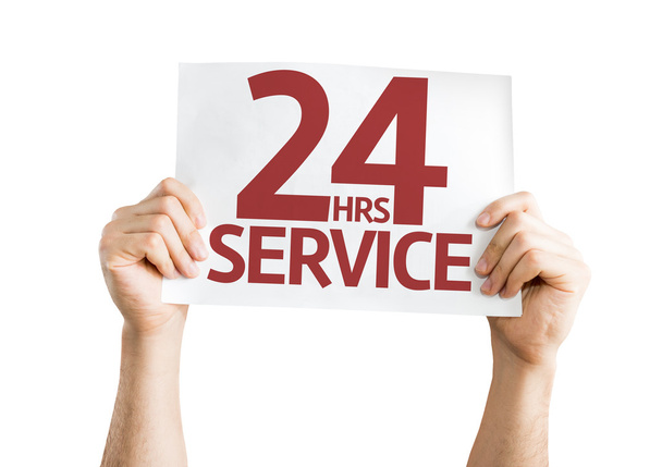 24 uur Service kaart - Foto, afbeelding