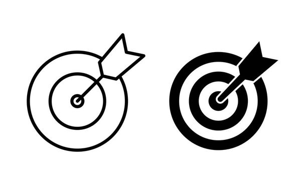 Εικονίδια στόχου έτοιμα. διάνυσμα εικονιδίου στόχου. σήμα και σύμβολο μάρκετινγκ-στόχος - Διάνυσμα, εικόνα