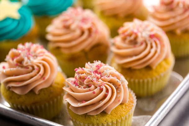 Fresh multicolored cupcakes - Photo, Image