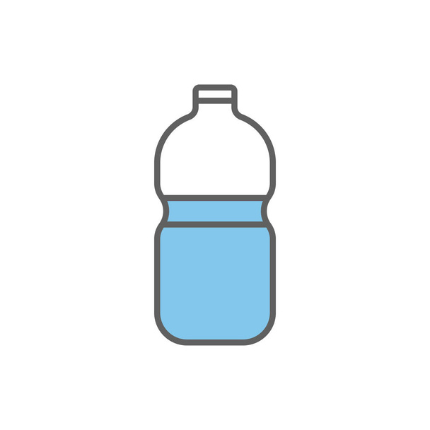 Mineralflaschen Symbolbild Illustration. Zweifarbige Symbole. Symbol im Zusammenhang mit Fitness. Einfaches Vektordesign editierbar - Vektor, Bild