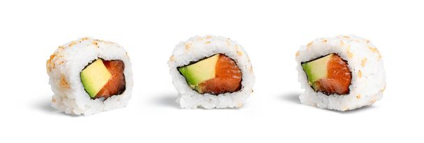 maki sushi jedzenie izolowane na białym tle - Zdjęcie, obraz