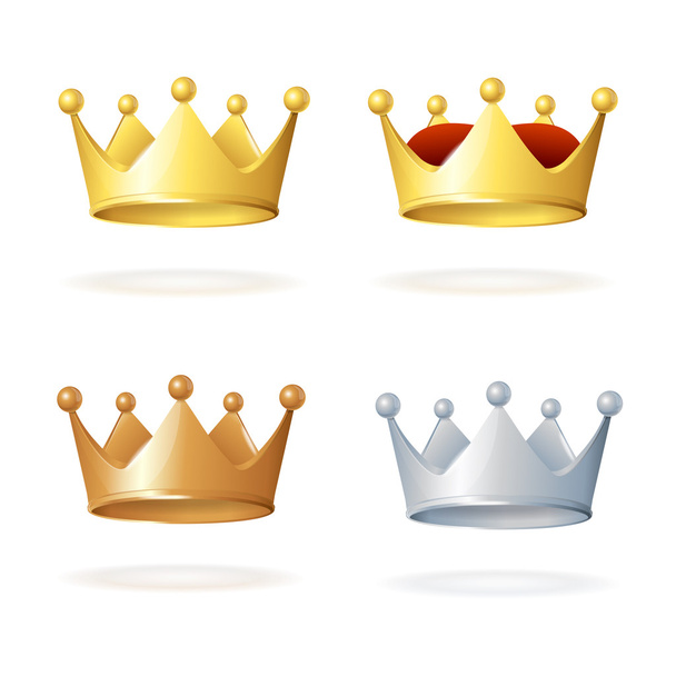 Vector. Set of royal crowns - ベクター画像
