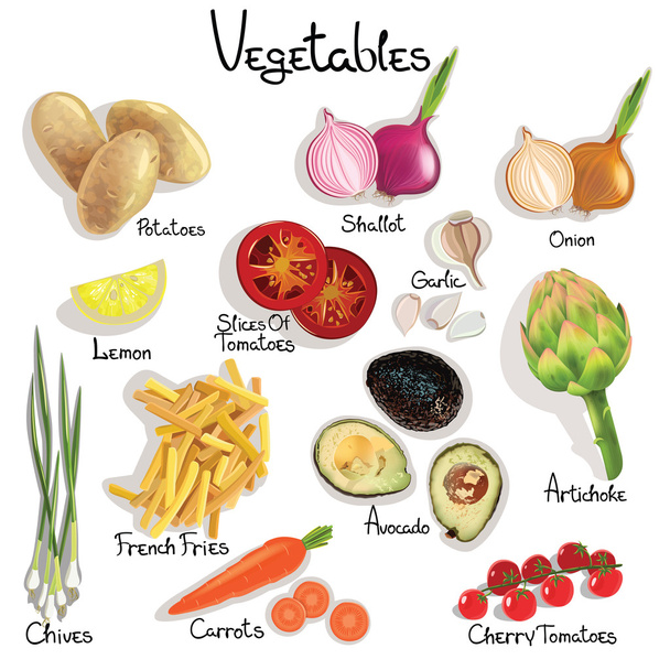 conjunto de legumes
 - Vetor, Imagem