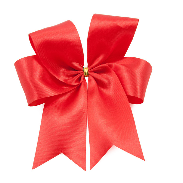 Beautiful red bow from satin ribbon - Photo, Image